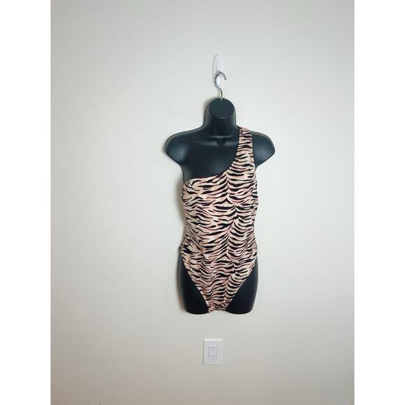 Victoria's Secret One-Shoulder One Piece Swimsuit Animal Print Size Large - Picture 5 of 7